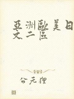 亚洲欧美日韩中文二区