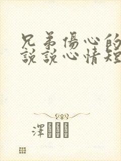 兄弟伤心的句子说说心情短语