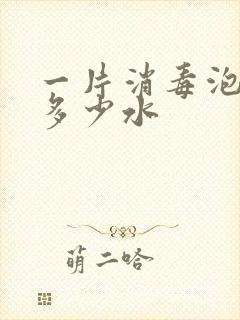 一片消毒泡腾片多少水