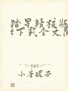 踏星精校版txt下载全文阅读