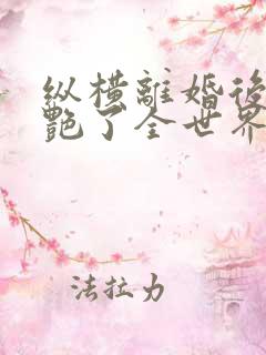 纵横离婚后她惊艳了全世界