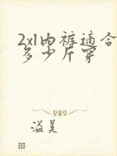 2xl内裤适合多少斤穿