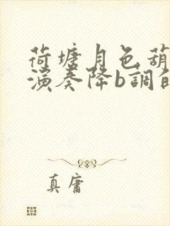 荷塘月色葫芦丝演奏降b调的伴奏曲