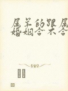 属羊的跟属牛的婚姻合不合