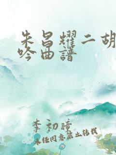 朱昌耀二胡葬花吟曲谱