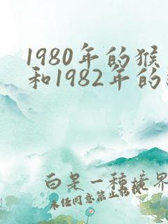 1980年的猴和1982年的狗合吗