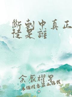 断刺中真正的叛徒是谁