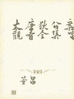 大唐狄公案免费观看全集 电视