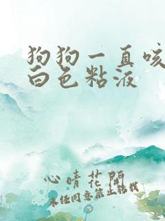 狗狗一直咳还吐白色粘液