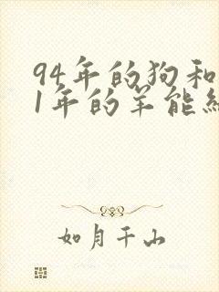 94年的狗和91年的羊能结婚吗