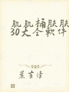 肌肌桶肤肤免费30大全软件