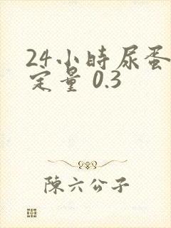 24小时尿蛋白定量 0.3