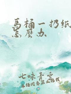 马桶一扔纸就堵怎么办