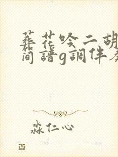 葬花吟二胡动态简谱g调伴奏