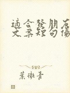 适合发朋友圈的文案短句伤感