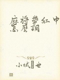 麻将带红中的牌怎么调