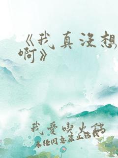 《我真没想结婚啊》