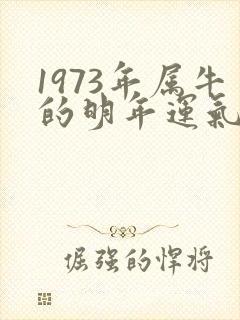 1973年属牛的明年运气怎样