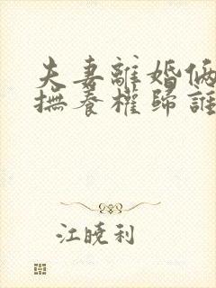 夫妻离婚俩孩子抚养权归谁