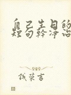 自己生日的文案短句干净治愈