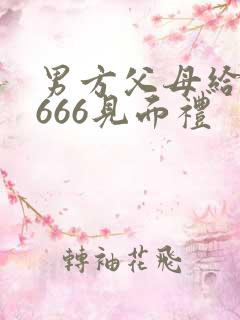 男方父母给了6666见面礼