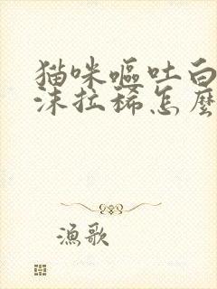 猫咪呕吐白色泡沫拉稀怎么办