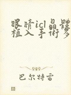 眼睛icl晶体植入手术多少钱