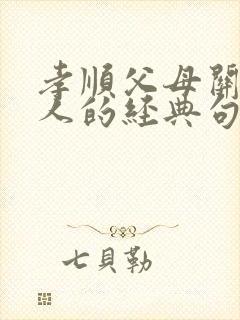 孝顺父母关爱老人的经典句子