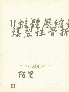 l1椎体压缩性爆裂性骨折