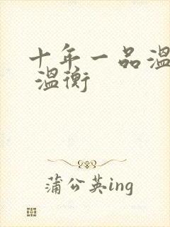 十年一品温如言 温衡