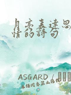 月亮表达思念之情的诗句