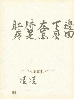 肚脐左下边按压疼是怎么回事