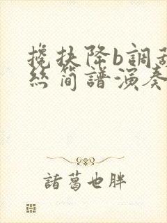 搀扶降b调葫芦丝简谱演奏