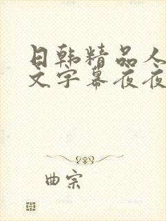 日韩精品人妻中文字幕夜夜骚