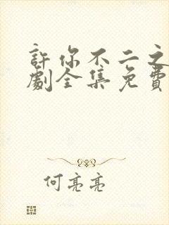 许你不二之臣短剧全集免费看