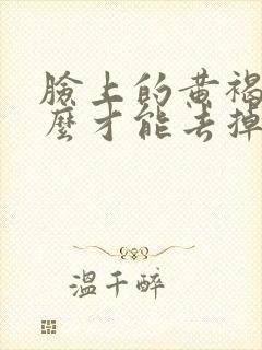 脸上的黄褐斑怎么才能去掉