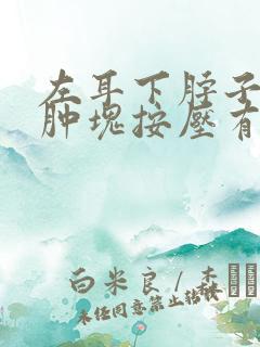 左耳下脖子处有肿块按压有痛