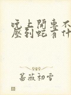 晚上开车不小心压到蛇有什么预兆