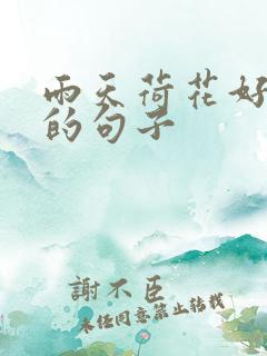 雨天荷花好心情的句子