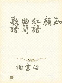 歌曲红颜知己曲谱简谱