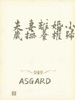 夫妻离婚小孩一岁抚养权归谁