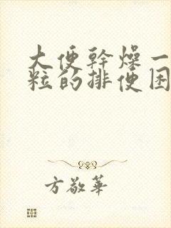 大便干燥一粒一粒的排便困难