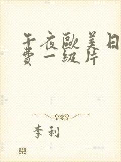 午夜欧美日韩免费一级片