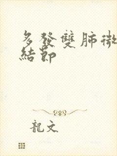 多发双肺微小肺结节