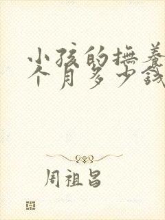 小孩的抚养费一个月多少钱