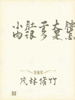 小肚子大腰上赘肉很多是怎么回事