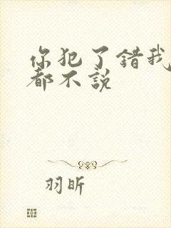 你犯了错我从来都不说