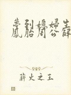 梦到媳妇生了龙凤胎周公解梦