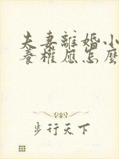 夫妻离婚小孩抚养权应怎么判