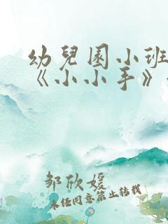 幼儿园小班教案《小小手》含反思